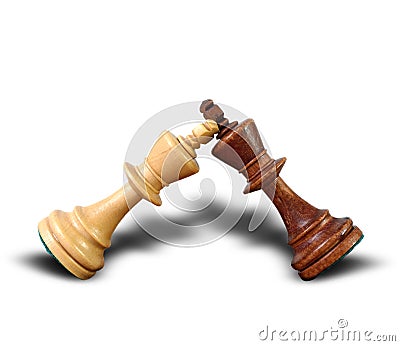 Kings chess duel Stock Photo