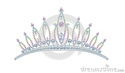 Kings Crown diamonds Vector Illustration