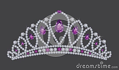 Kings Crown diamonds Vector Illustration