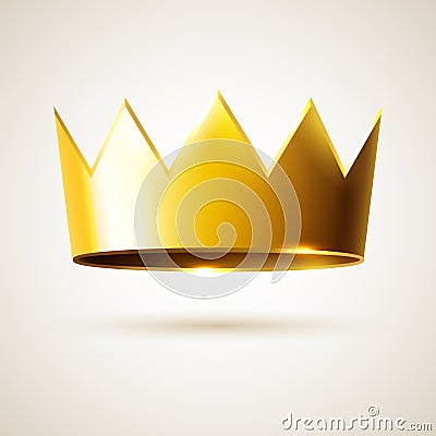 Kings golden crown Vector Illustration