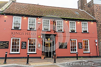 The Kings Head traditional pub in the town centre of Poole, Dorset, UK. Editorial Stock Photo
