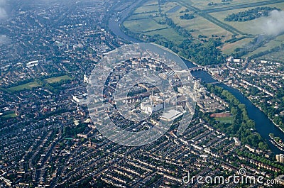 Kingston-Upon-Thames, aerial view Stock Photo