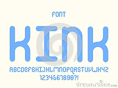 Kink font. Vector alphabet Vector Illustration