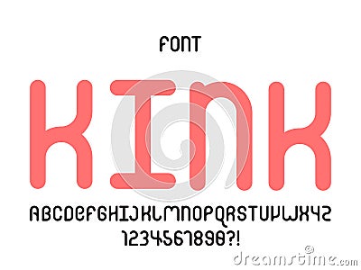 Kink font. Vector alphabet Vector Illustration