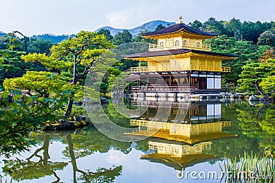 Kinkaku-ji, The Golden Pavilion in Kyoto, Japan Stock Photo