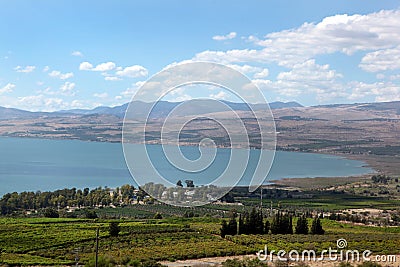 Kinneret lake. Israel. Editorial Stock Photo
