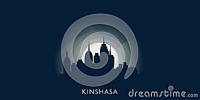 Kinshasa city skyline vector banner Vector Illustration