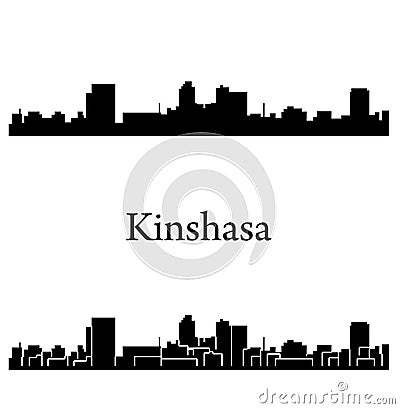 Kinshasa, Congo city silhouette Vector Illustration