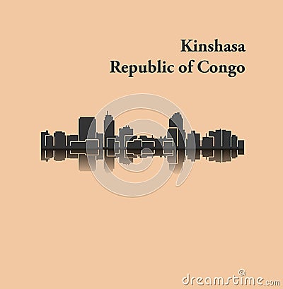 Kinshasa, Congo city silhouette Vector Illustration