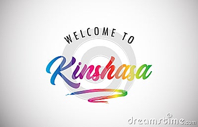 Welcome to Kinshasa poster Vector Illustration