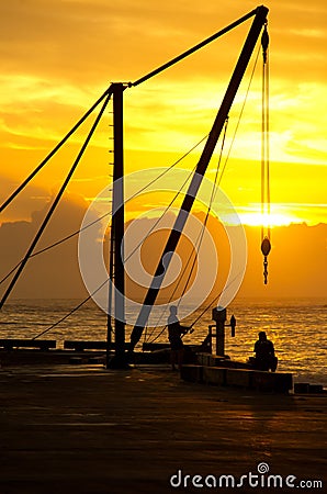 Kingston Pier, Norfolk Island Editorial Stock Photo