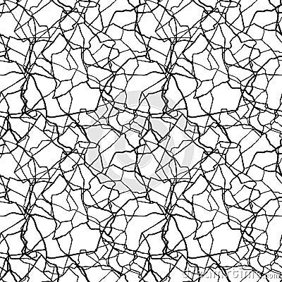 kintsugi art seamless pattern of splinters and different shards fragments with Vector Illustration