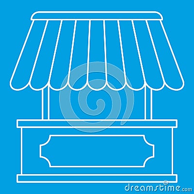 Kiosk icon, outline style Vector Illustration