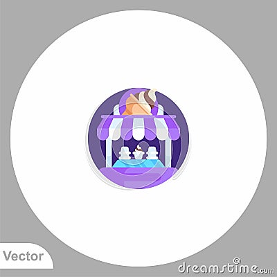 Kiosk vector icon sign symbol Vector Illustration