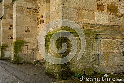Kirchheim, Germany, March 24 2023: Martinskirche protestant town church detail view gothic medieval Editorial Stock Photo