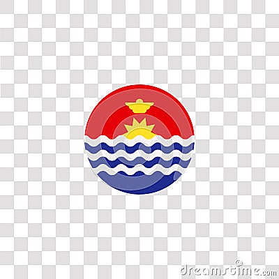 kiribati icon sign and symbol. kiribati color icon for website design and mobile app development. Simple Element from countrys Vector Illustration