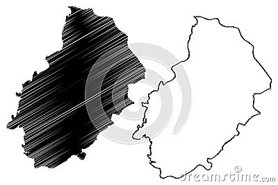 Kirikkale map vector Vector Illustration