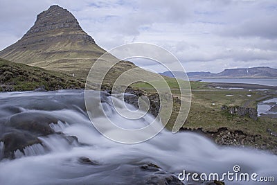 Kirkjufell mountain in Grundarfjordur Stock Photo