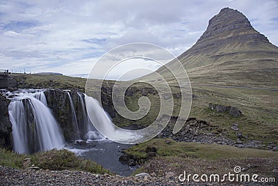 Kirkjufell mountain in Grundarfjordur Stock Photo