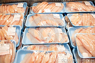 Kirkland Signature tilapia at store Editorial Stock Photo