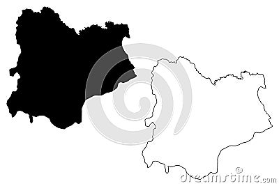 Kirklareli map vector Vector Illustration