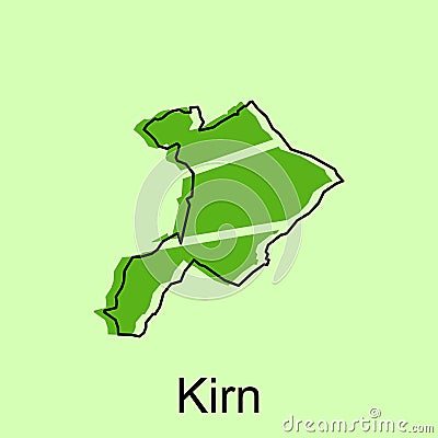 Kirn City Map illustration. Simplified map of Germany Country vector design template Vector Illustration