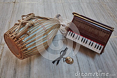 Kirtan instruments Stock Photo