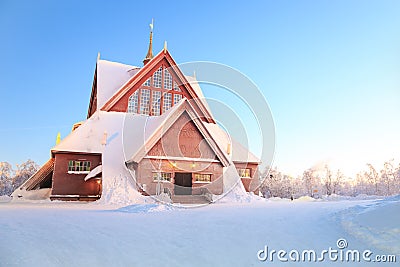 Kiruna cathedral church Sweden Stock Photo