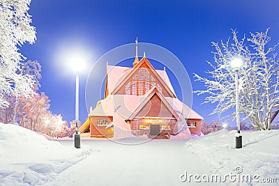 Kiruna cathedral Sweden Stock Photo