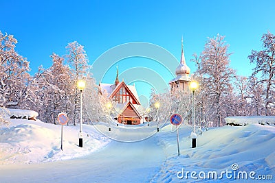 Kiruna cathedral Sweden Stock Photo