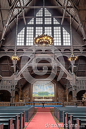 KIRUNA, SWEDEN- AUGUST 01, 2016: Kiruna Kyrka Editorial Stock Photo