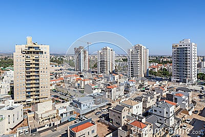 Kiryat Gat skyline view. Stock Photo