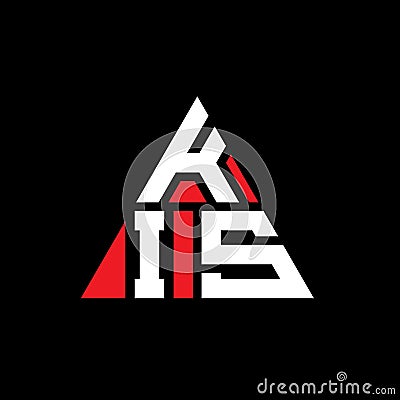 KIR triangle letter logo design with triangle shape. KIR triangle logo design monogram. KIR triangle vector logo template with red Vector Illustration