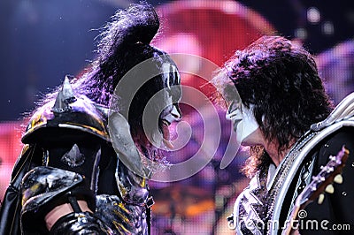 Kiss during the concert Editorial Stock Photo