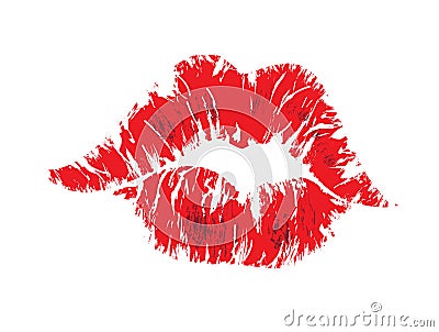 Kiss lips Vector Illustration