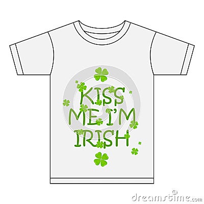 Kiss me I`m Irish t-shirt design vector Vector Illustration