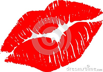 Kiss Me red Stock Photo