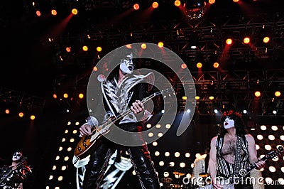 Kiss ,Tommy Thayer during the concert Editorial Stock Photo