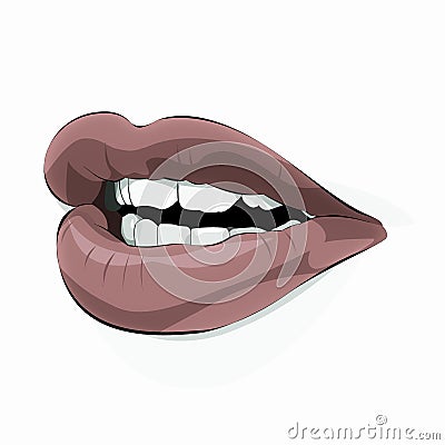 Kissable lips clipart. Stock Photo