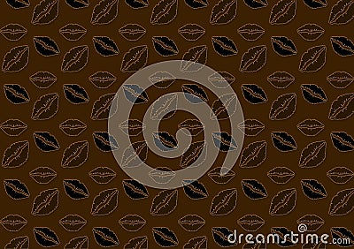 Kisses background for lips pattern Stock Photo