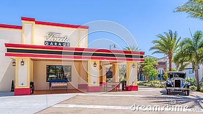 KISSIMMEE, FL, MAY 29, 2019. Fords Garage. Restaurant for burgers and craft beer near Margaritaville Resort Orlando. Featuring Editorial Stock Photo