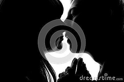 Kissing Stock Photo