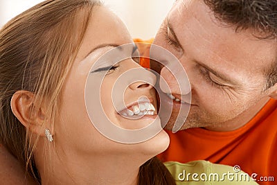 Kissing couple Stock Photo