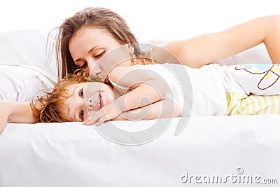 Kissing good night Stock Photo