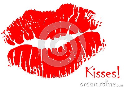 Kissing lips, red passion Stock Photo
