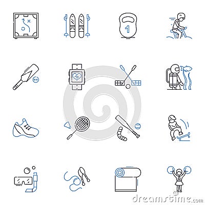 Kit line icons collection. Tool, Gear, Set, Equipment, Supplies, Accessories, Hardware vector and linear illustration Vector Illustration