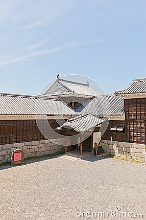 Kita-Sumi (North Corner) Turret of Matsuyama castle, Japan Stock Photo