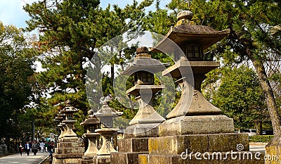 Kitano Tenmangu Shinto Shrine, Kyoto, Japan Editorial Stock Photo