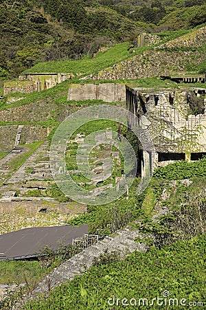 Kitazawa flotation plant in Sado Stock Photo