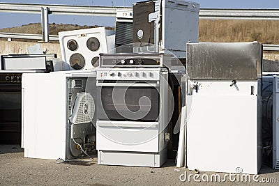 Kitchen Appliance Garbage Stock Photo